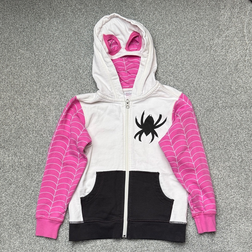 Hanna Andersson - Marvel Pink and White Ghost Spider Hoodie for Kids